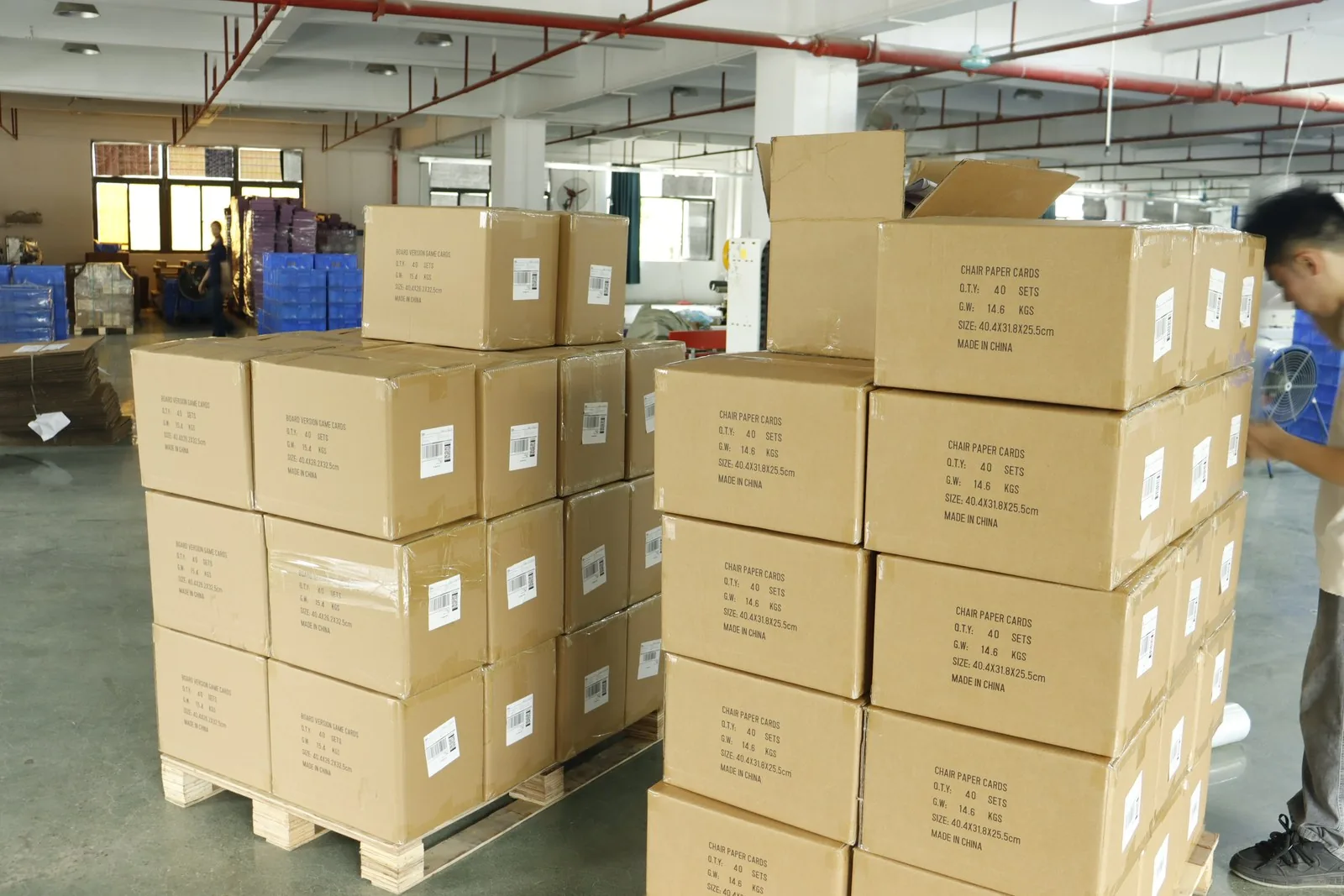 Finished goods staged for dispatch